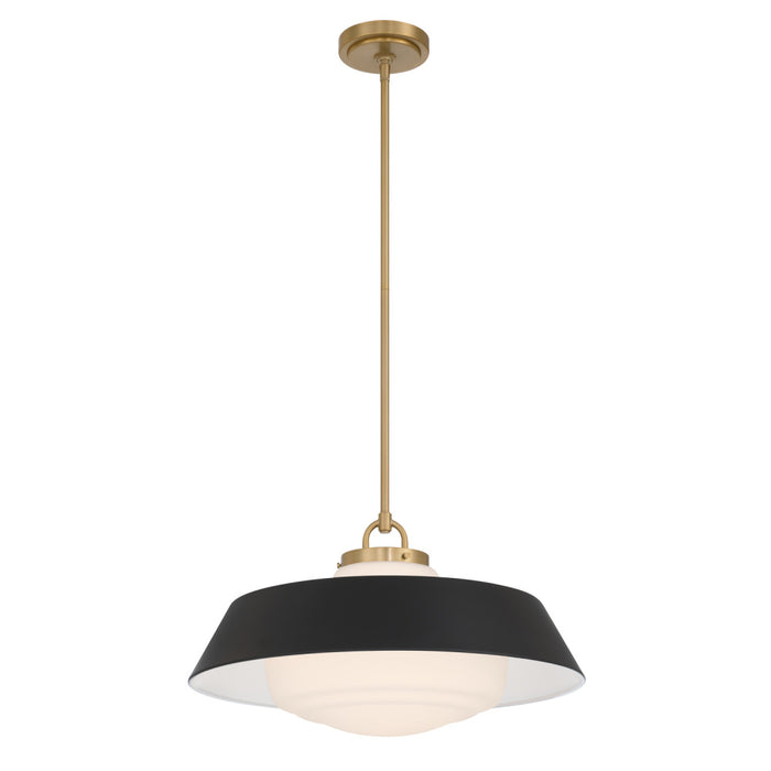 Xander 20'' Vibrant Gold + Matte Black Pendant | XAN-8009-VG-MK