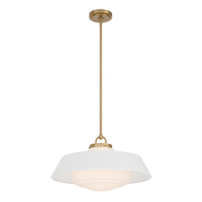 Xander 20'' Vibrant Gold + White Pendant | XAN-8009-VG-WH