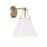 Crystorama Xavier 1 Light Vibrant Gold + White Sconce