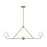 Crystorama Xavier 2 Light Vibrant Gold + White Linear Chandelier