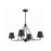 Crystorama Xavier 4 Light Matte Black Chandelier