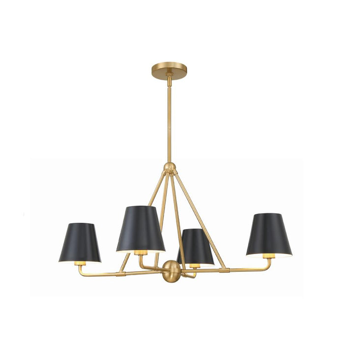 Crystorama Xavier 4 Light Vibrant Gold Chandelier