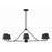 Crystorama Xavier 6 Light Matte Black Linear Chandelier