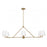 Crystorama Xavier 6 Light Vibrant Gold + White Linear Chandelier