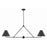 Crystorama Xavier 4 Light Matte Black Linear Chandelier