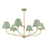 Xavier 6 Light Vibrant Gold + Green Chandelier | XAV-B9316-VG-GR