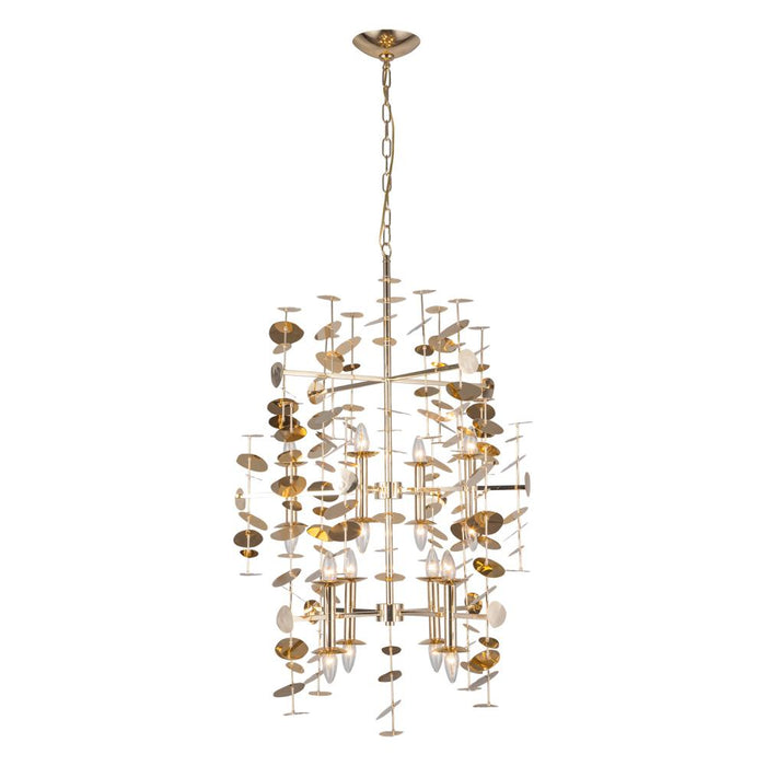 Yukari 41-in Polished Brass 16 Lights Chandeliers | CH340041PB