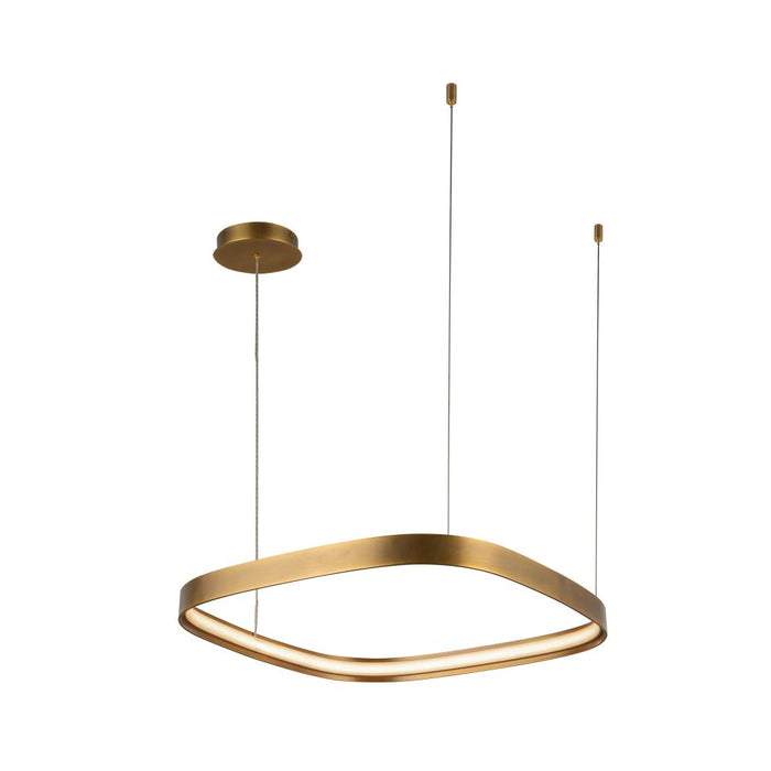 Yukon 19-in Vintage Brass Led Pendant | PD78019-VB