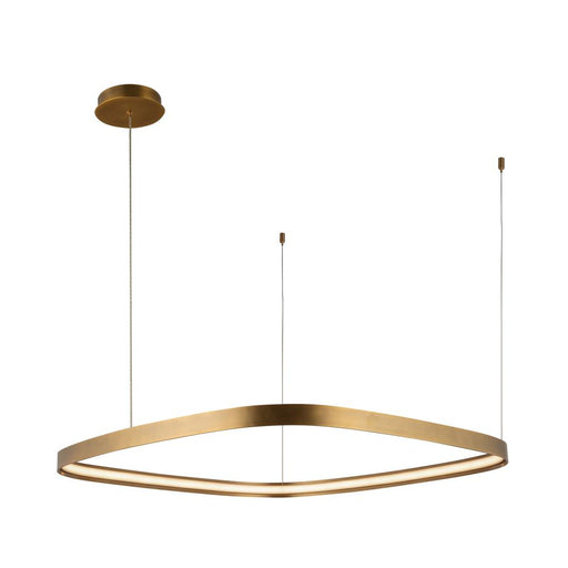Yukon 31-in Vintage Brass Led Pendant | PD78031-VB