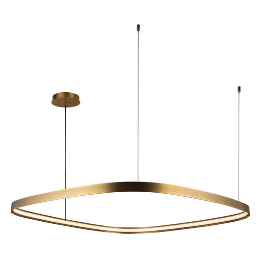 Yukon 40-in Vintage Brass Led Pendant | PD78040-VB