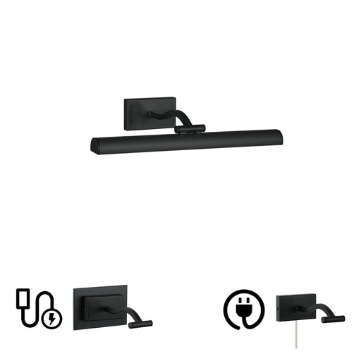 5 Colour Change Temp 20w Matte Black Picture Light | YVO333-16LED-MB