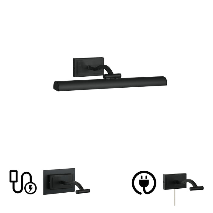 5 Colour Change Temp 20w Matte Black Picture Light | YVO333-16LED-MB