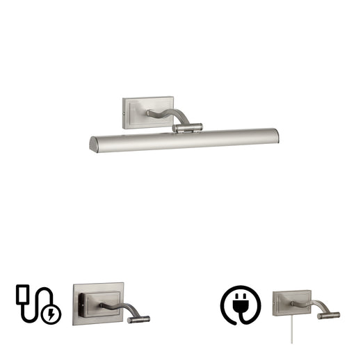 5 Colour Change Temp 20w Satin Chrome Picture Light | YVO333-16LED-SC