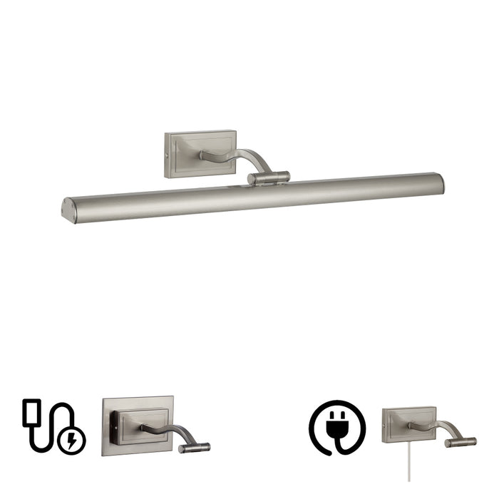 5 Colour Change Temp 30w Satin Chrome Picture Light | YVO333-24LED-SC