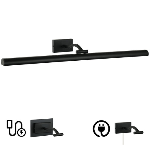 5 Colour Change Temp 40w Matte Black Picture Light | YVO333-32LED-MB