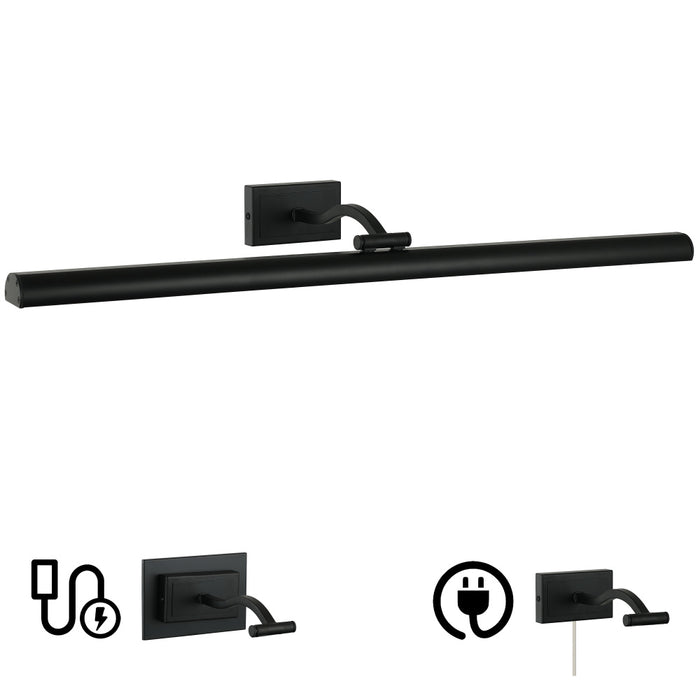 5 Colour Change Temp 40w Matte Black Picture Light | YVO333-32LED-MB