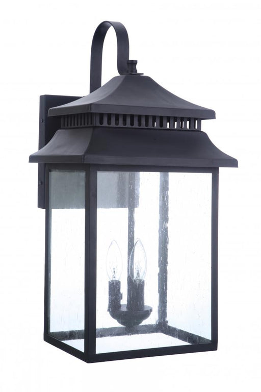 Craftmade Crossbend 3 Light Extra Large Outdoor Wall Lantern in Textured Black