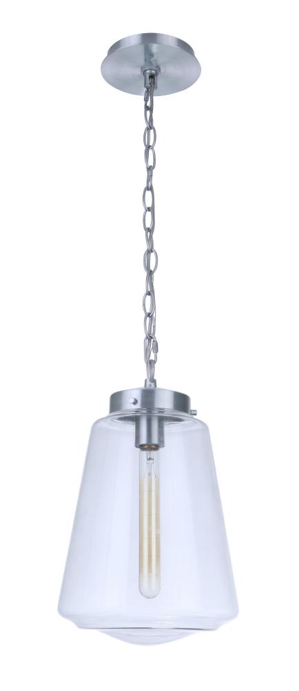 Craftmade Laclede 1 Light Large Outdoor Pendant in Satin Aluminum