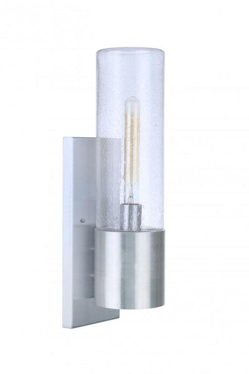 Craftmade Sabre 1 Light Outdoor Medium Wall Lantern w/ LED Accent in Satin Aluminum