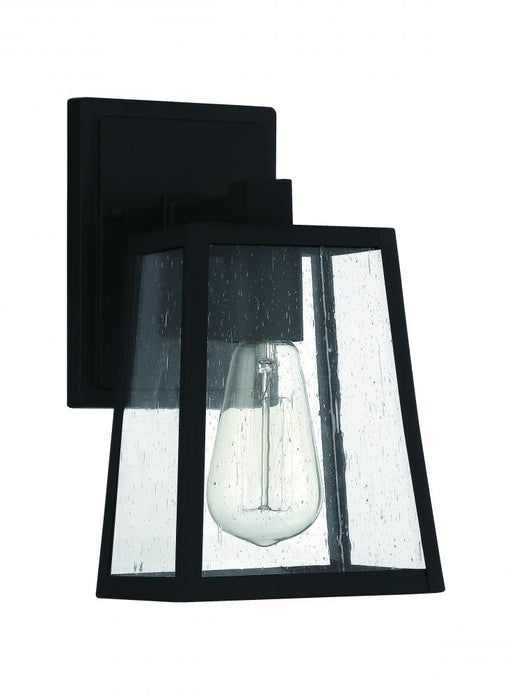 Craftmade Dunn 1 Light Small Outdoor Wall Lantern in Textured Black