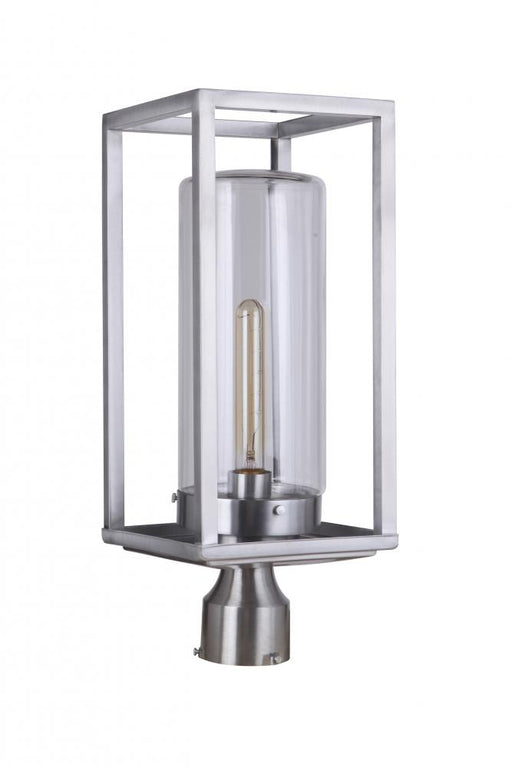 Craftmade Neo 1 Light Outdoor Post Lantern in Satin Aluminum