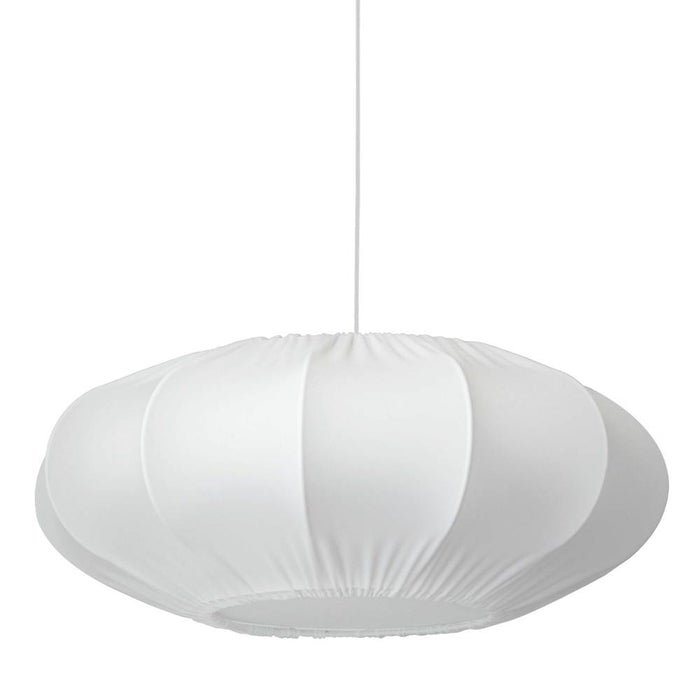 1 Lightt Zoey Pendant White Shade, Fabric Diff, White | ZOE-221P-WH-900