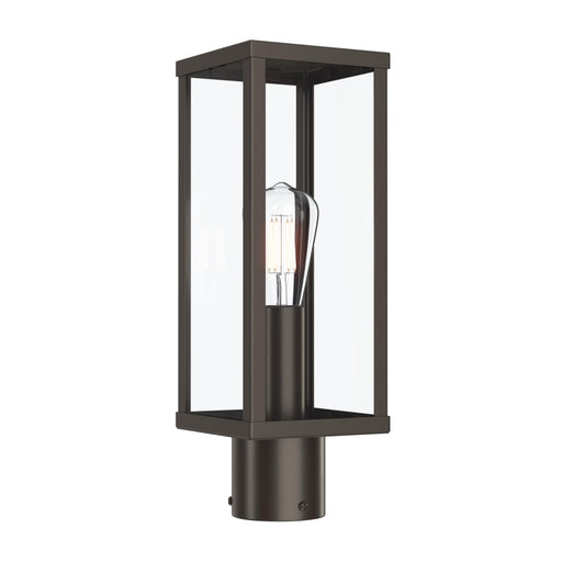 Ryle One-light Post Mount Lantern With Clear Glass Panels | P540113-020