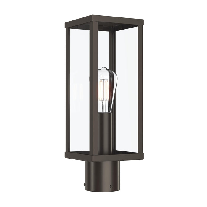Ryle One-light Post Mount Lantern With Clear Glass Panels | P540113-020