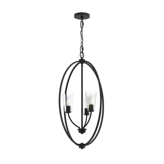 Jheni Three-light Foyer Pendant With Clear Glass Shades | P500512-31M