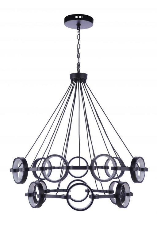 Craftmade Context 15 Light LED Chandelier in Flat Black
