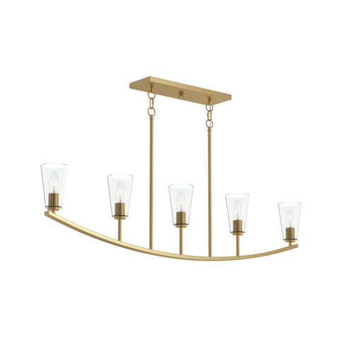 Jheni Five-light Linear Chandelier With Clear Glass Shades | P400456-191