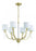 Craftmade Fortuna 6 Light Chandelier in Satin Brass