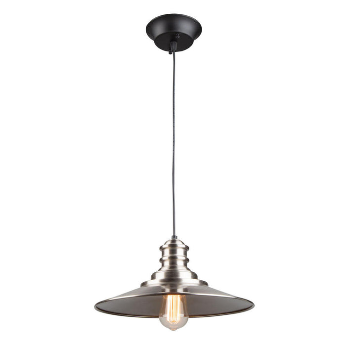 Broxton 1 Light Metal Shade Pendant | AC11661BN