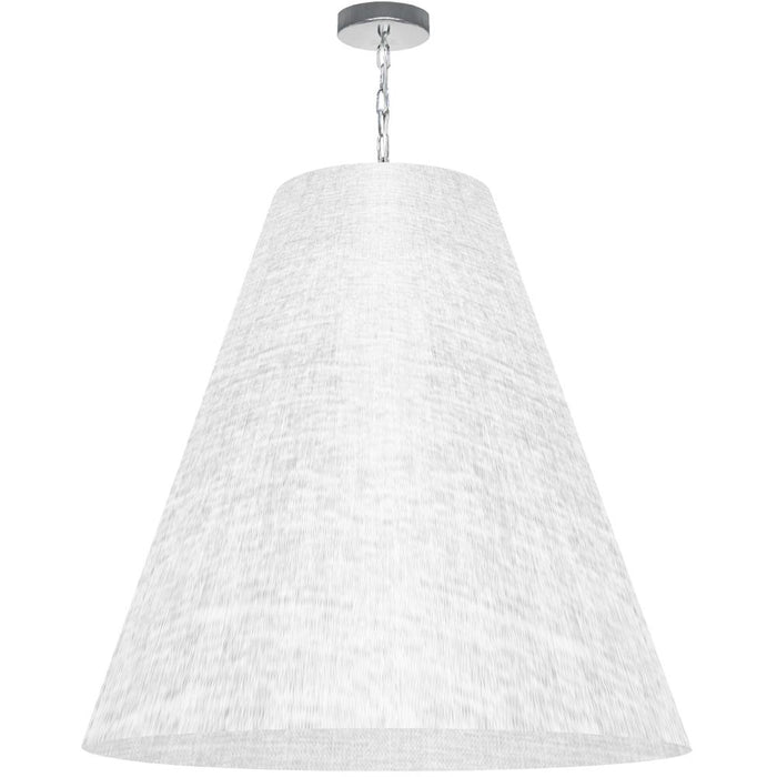 Dainolite 1 Light Anaya X-Large Pendant, PC w/ WH/CLR Shade