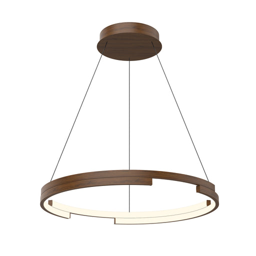 Anello Minor 24-in Walnut Led Pendant | PD52724-WT-UNV