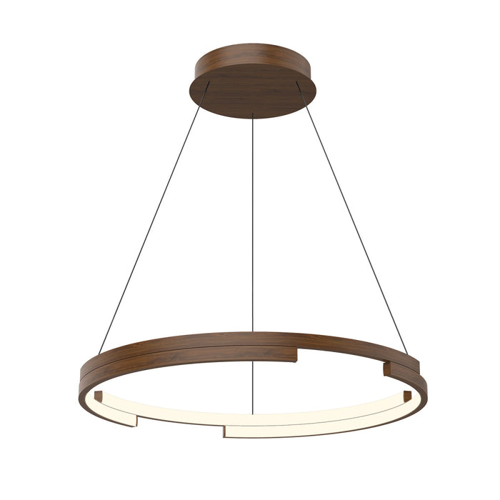 Anello Minor 24-in Walnut Led Pendant | PD52724-WT-UNV
