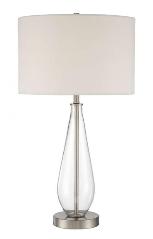 Craftmade 1 Light Glass/Metal Base Table Lamp in Clear Glass/Brushed Polished Nickel