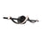 24in Horizontal Swirl Pendant, 5cct Black | BRV24CCBK