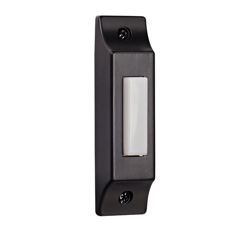 Craftmade Surface Mount Die-Cast Builder's Series LED Lighted Push Button in Matte Black