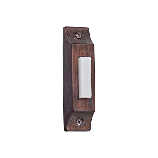 Craftmade Surface Mount Die-Cast Builder's Series LED Lighted Push Button in Rustic Brick