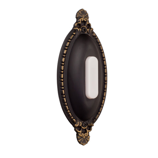 Craftmade Surface Mount Oval Ornate LED Lighted Push Button in Antique Bronze