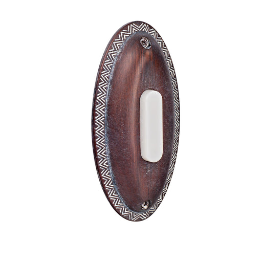 Craftmade Surface Mount Oval LED Lighted Push Button in Rustic Brick