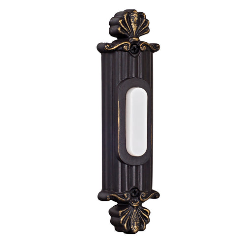 Craftmade Surface Mount Straight Ornate LED Lighted Push Button in Antique Bronze