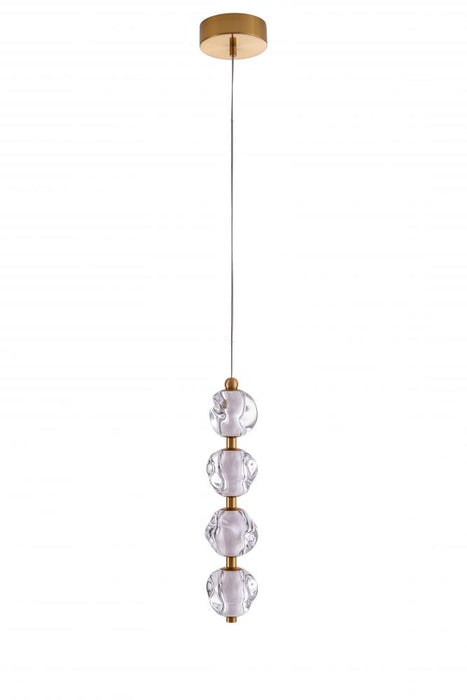 Craftmade Jackie 4 Light LED Pendant in Satin Brass
