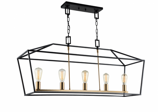 Matteo Scatola Rusty Black & Aged Gold Brass accents Chandelier