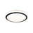 Round Glass Flush Mount | CFG13-CC-BK