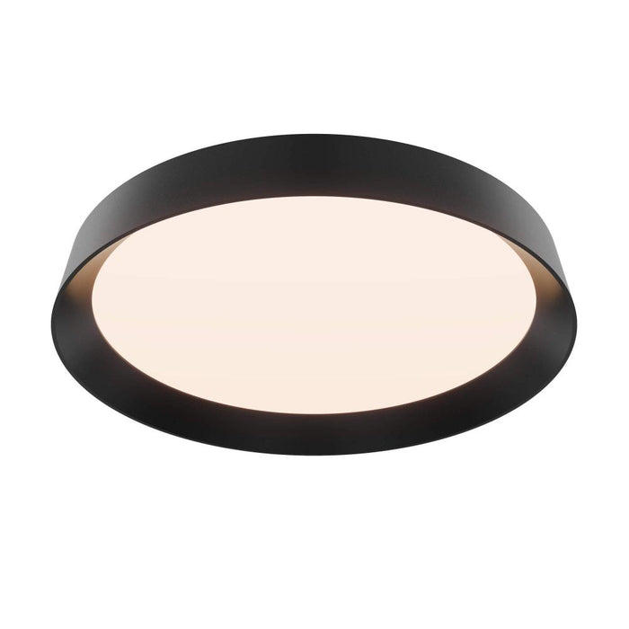 Dals Aurora 12in Dual-Light Dimmable LED Flush Mount, 5CCT - Black