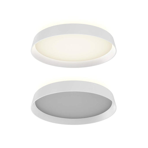 Dals Aurora 12in Dual-Light Dimmable LED Flush Mount, 5CCT - White