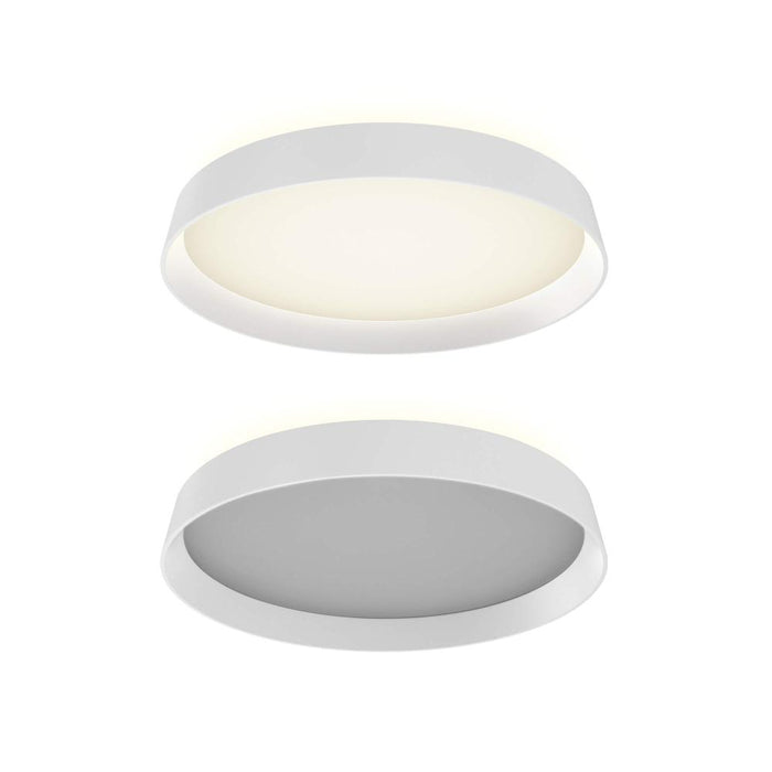 Dals Aurora 12in Dual-Light Dimmable LED Flush Mount, 5CCT - White