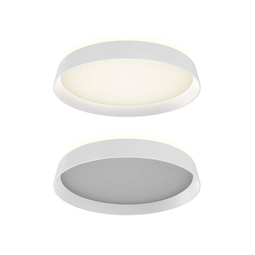 Aurora 12in Dual - Light Dimmable Led Flush Mount, 5cct - White | CFH12-CC-WH
